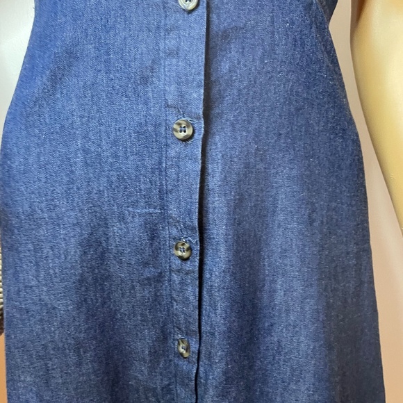 Minimalist spaghetti strap Jean cutout midi dress! - Picture 5 of 14